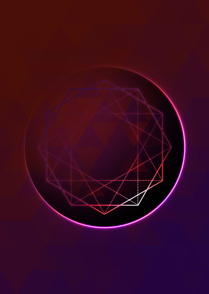 Prismatic Geometric Glyph