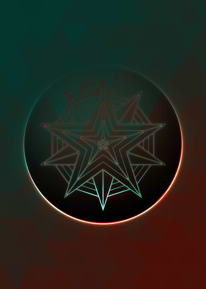 Neon Magic Circle Sign Art