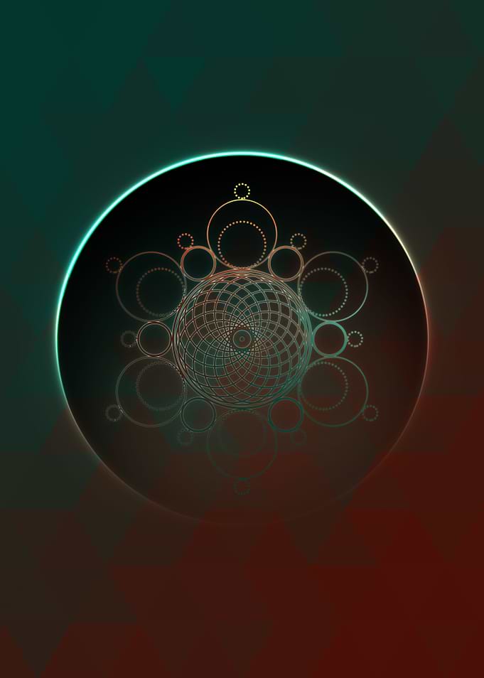 Prismatic Geometric Glyph