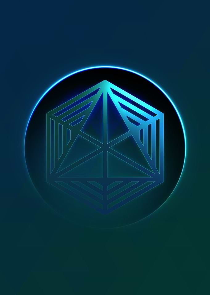 Vector Neon Glyph Rune Art
