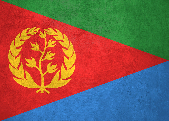 Flag of Eritrea on Wall