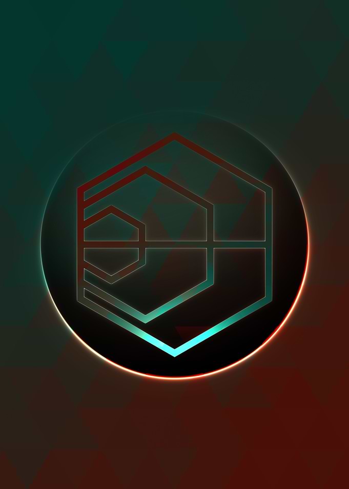Vector Neon Glyph Rune Art