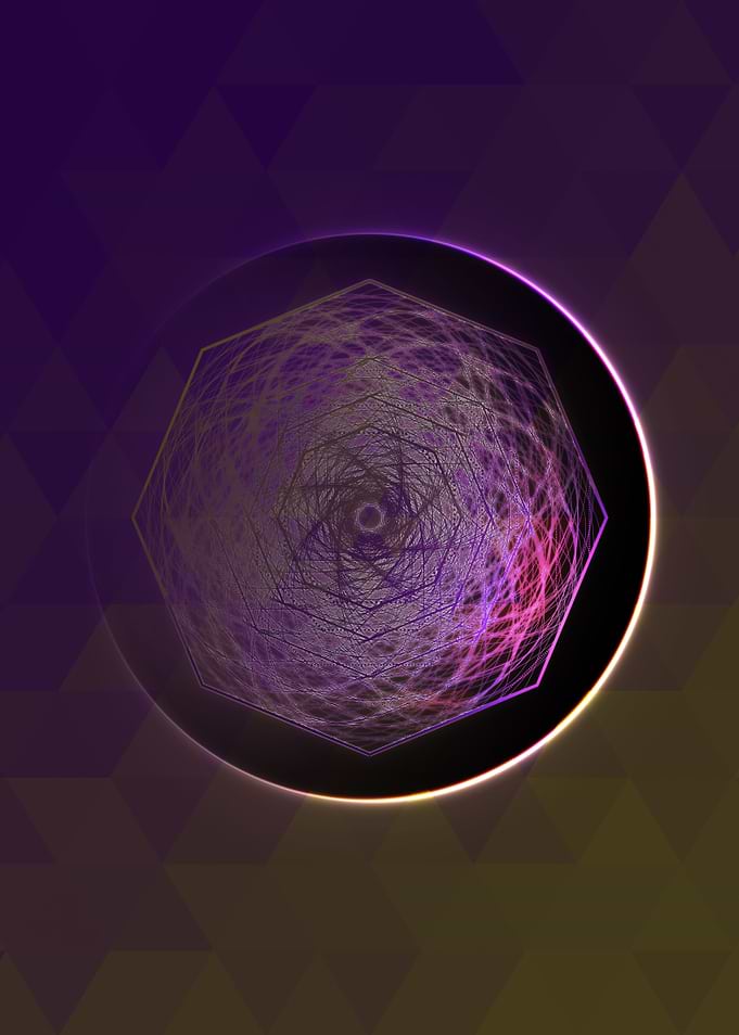 Vector Neon Glyph Rune Art
