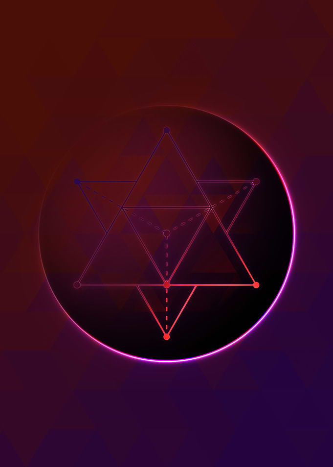 Neon Magic Circle Sign Art