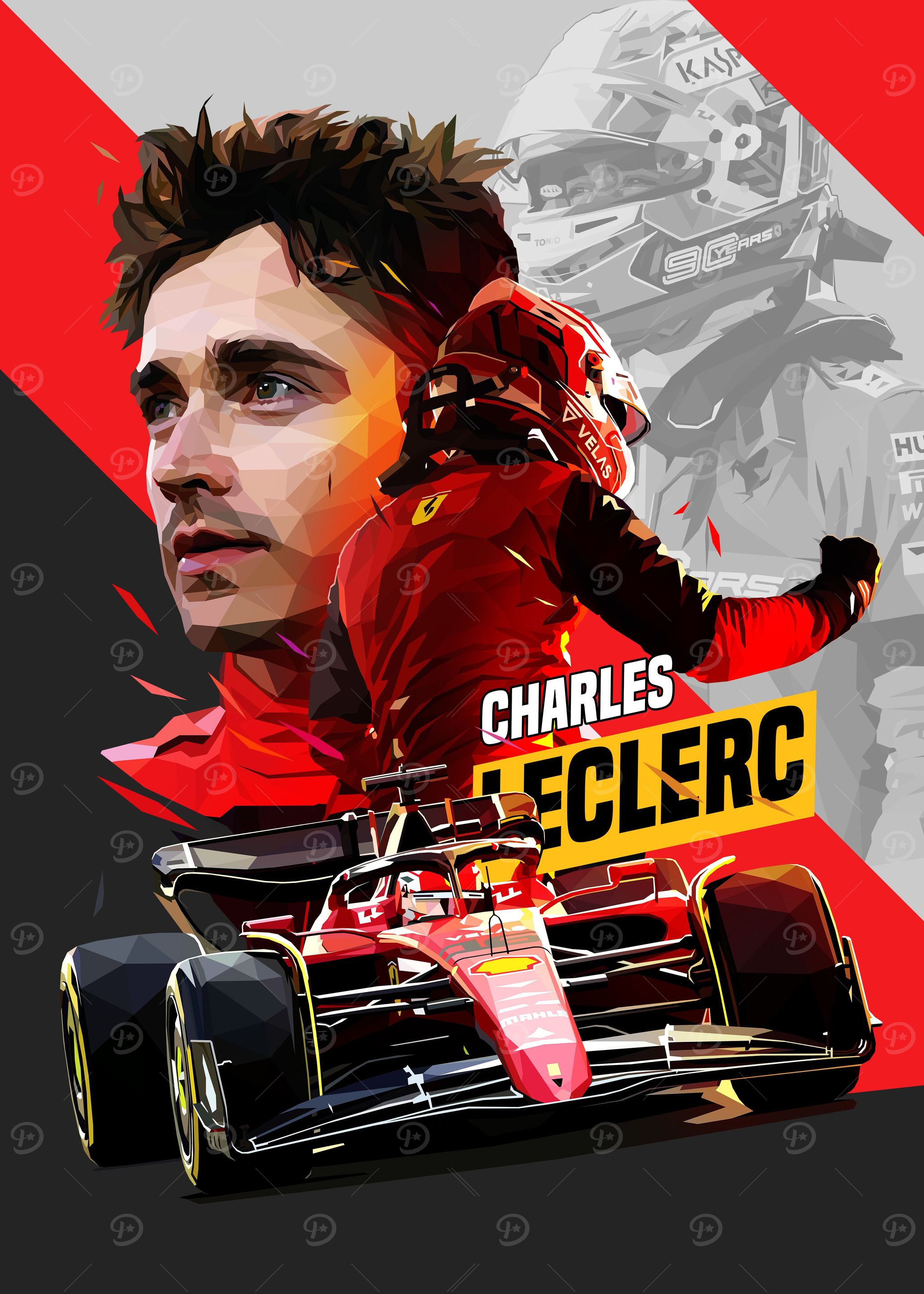 Low Poly Charles Leclerc
