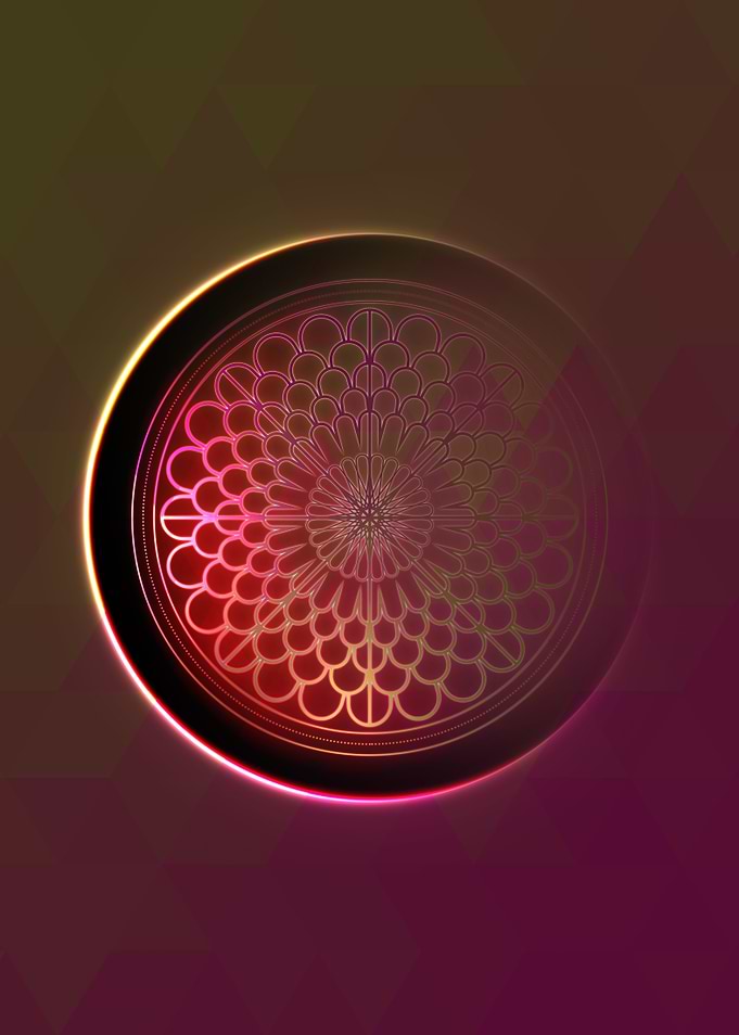 Vector Neon Glyph Rune Art