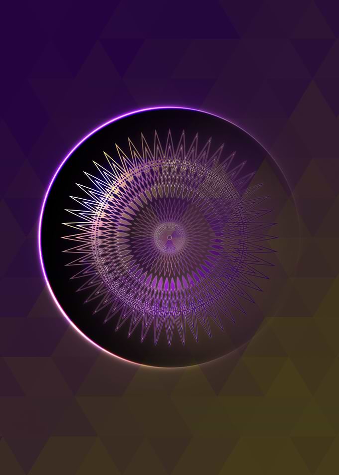 Neon Magic Circle Sign Art