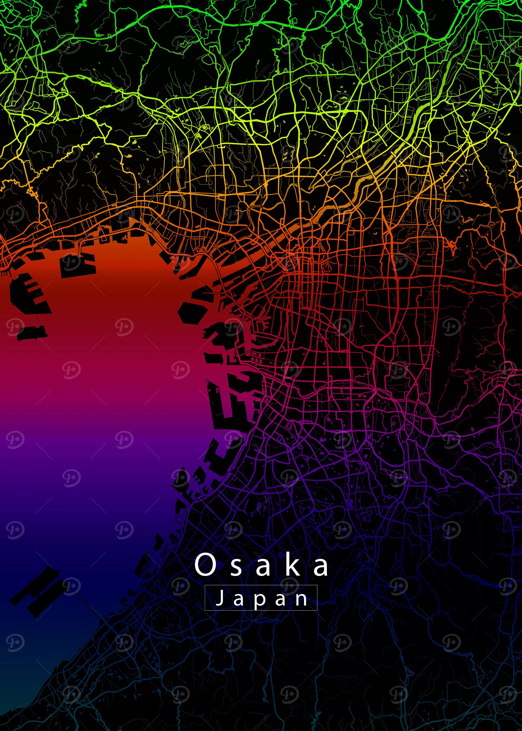 Osaka City Map