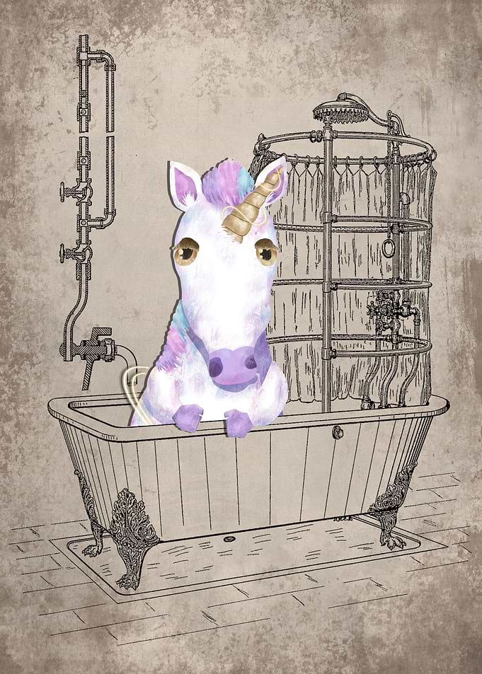 Funny Unicorn Bathtub