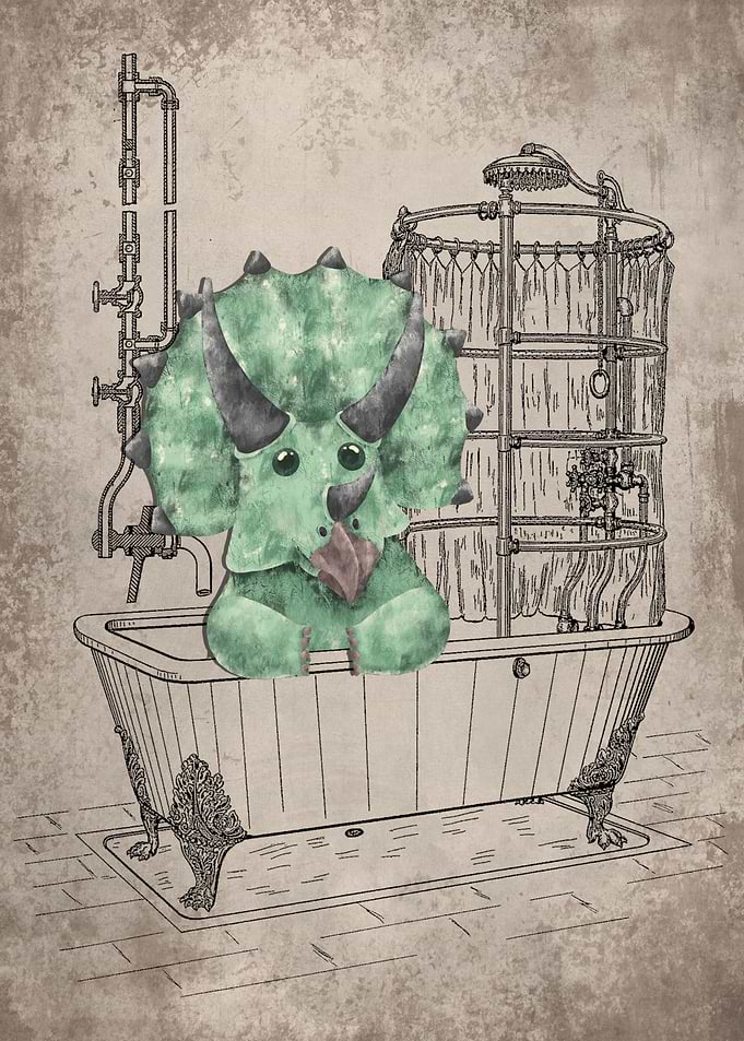 Funny Dinosaur Bathtub