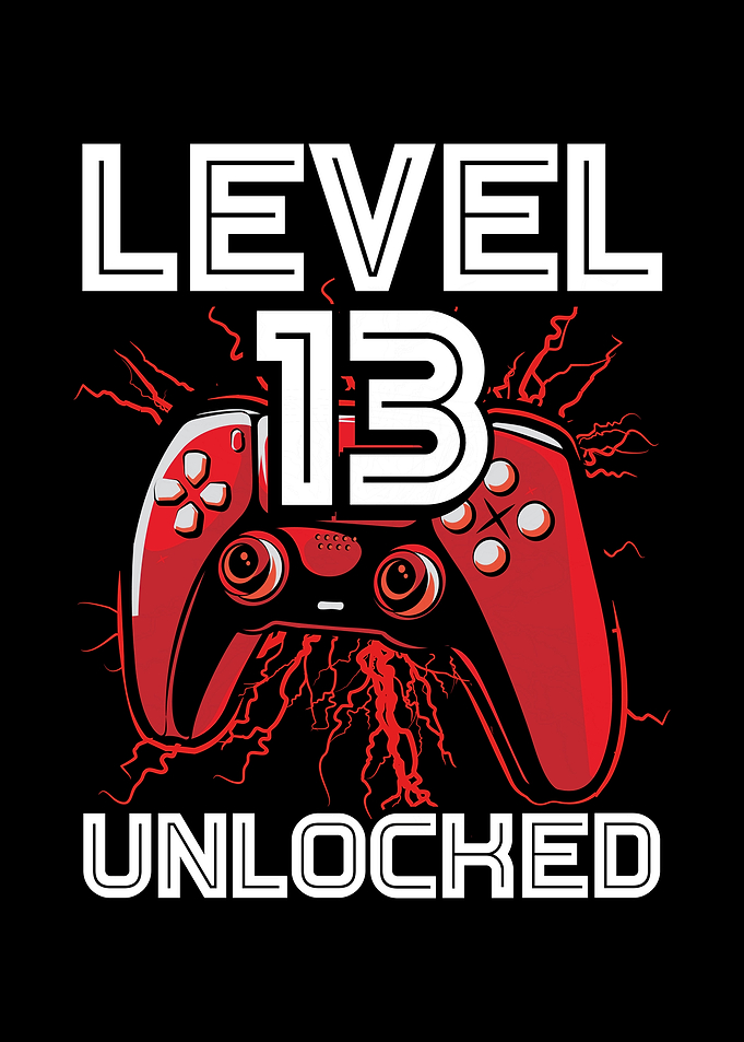 Gamer Level 13 birthday