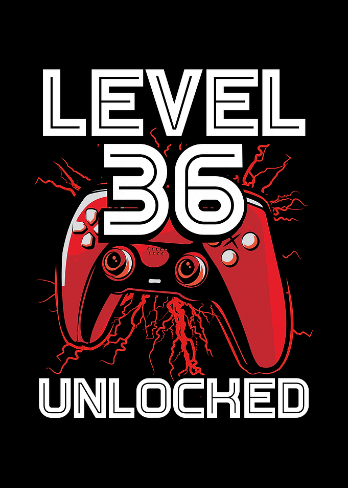 Gamer Level 36 birthday
