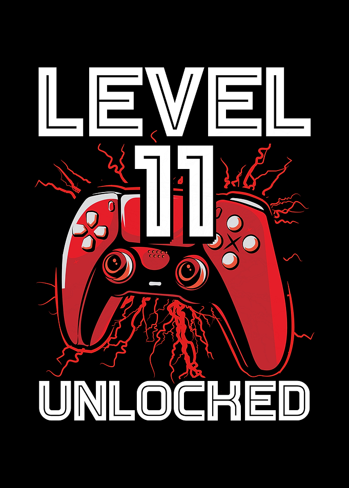 Gamer Level 11 birthday