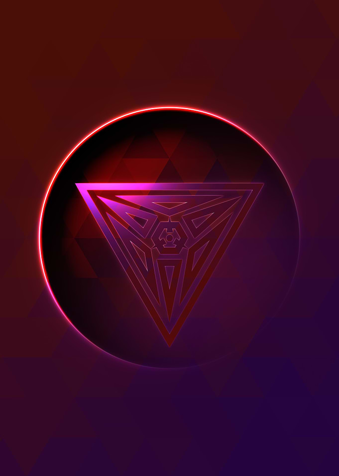 Prismatic Geometric Glyph