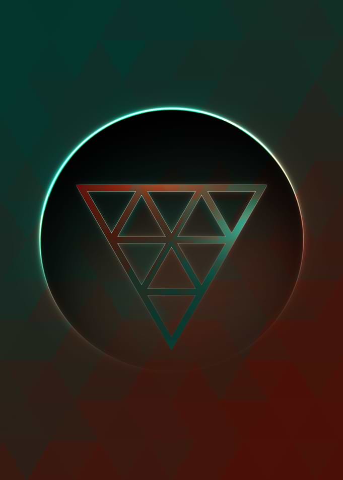 Vector Neon Glyph Rune Art