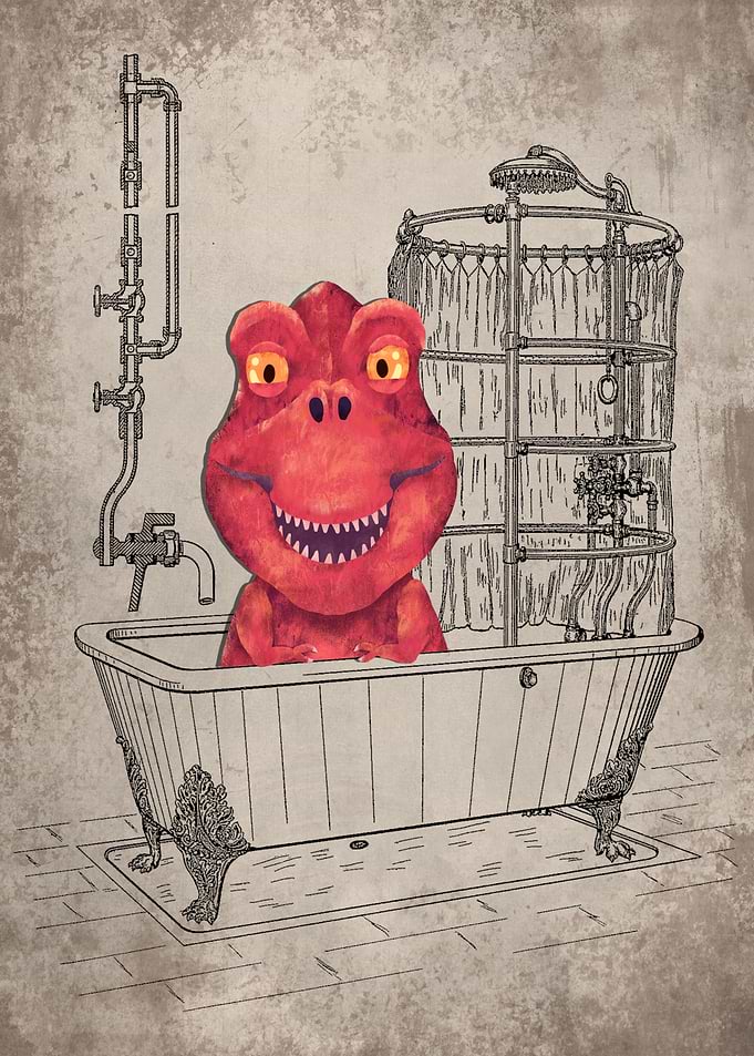 Funny Trex Bathtub