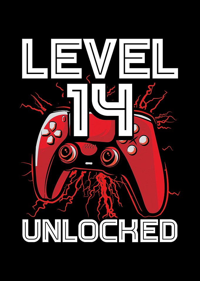 Gamer Level 14 birthday