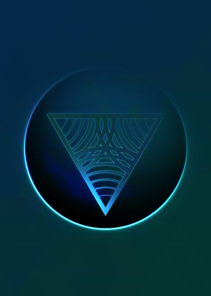 Prismatic Geometric Glyph