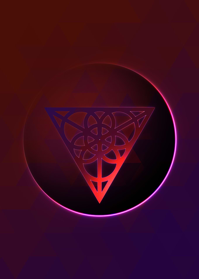 Neon Magic Circle Sign Art