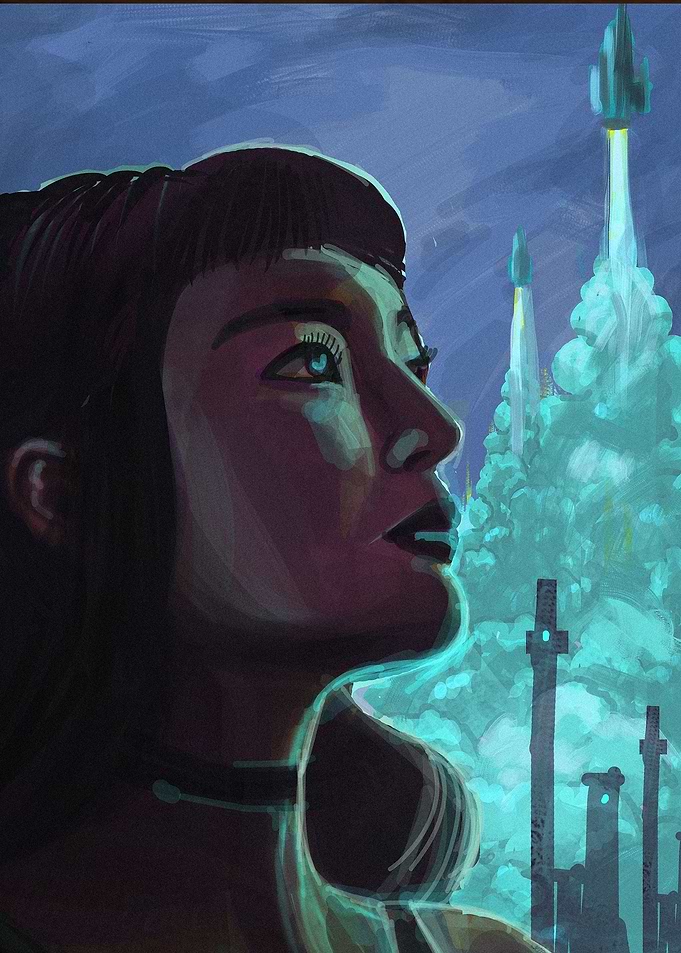 Space Rocket Launch Art