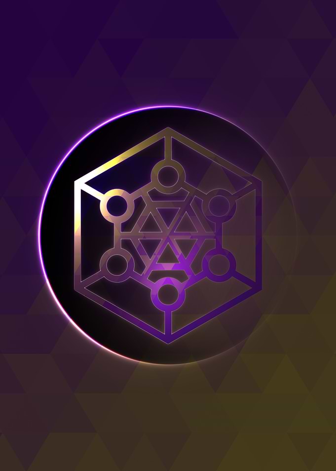 Vector Neon Glyph Rune Art