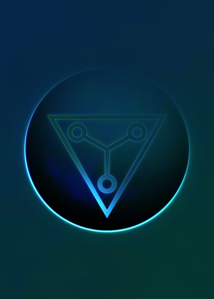 Vector Neon Glyph Rune Art