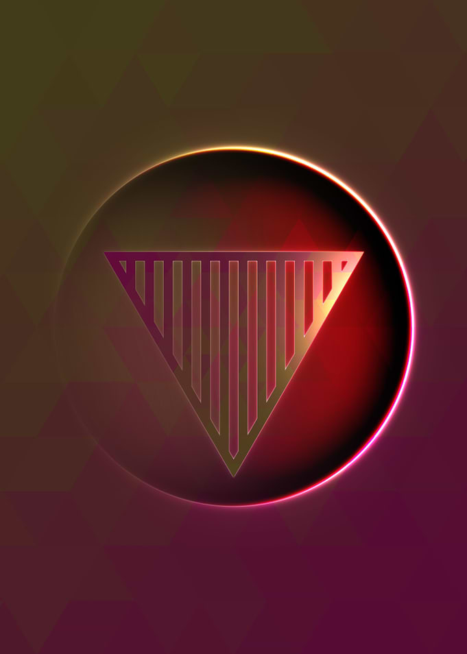 Neon Magic Circle Sign Art