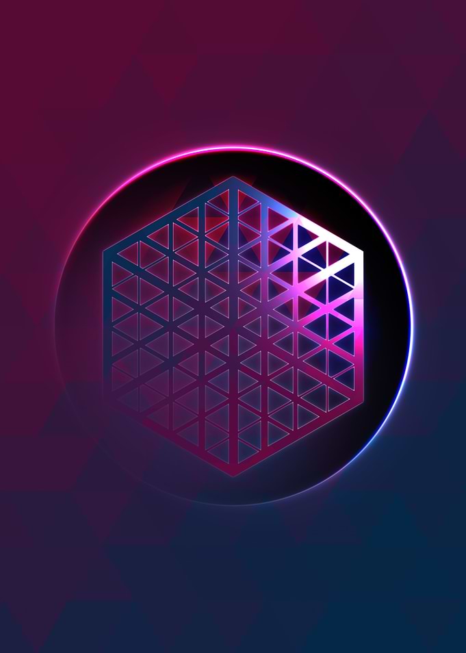 Neon Magic Circle Sign Art