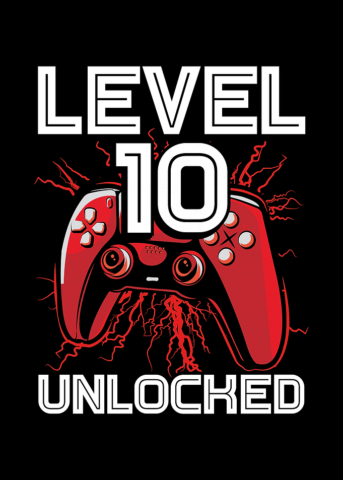 Gamer Level 10 birthday