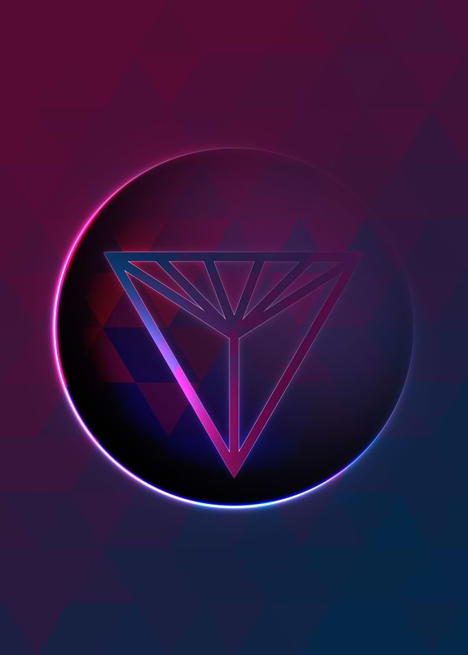 Neon Magic Circle Sign Art