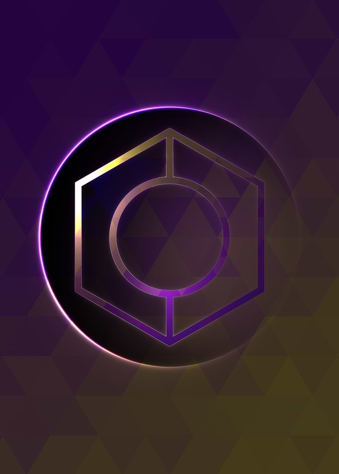 Vector Neon Glyph Rune Art