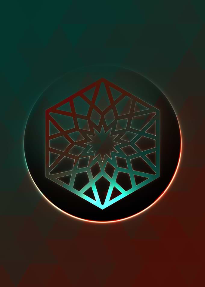 Prismatic Geometric Glyph