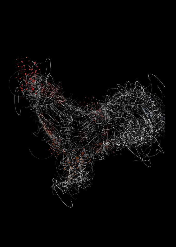 scribble art chicken