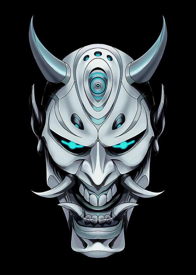 Silver Oni Mask