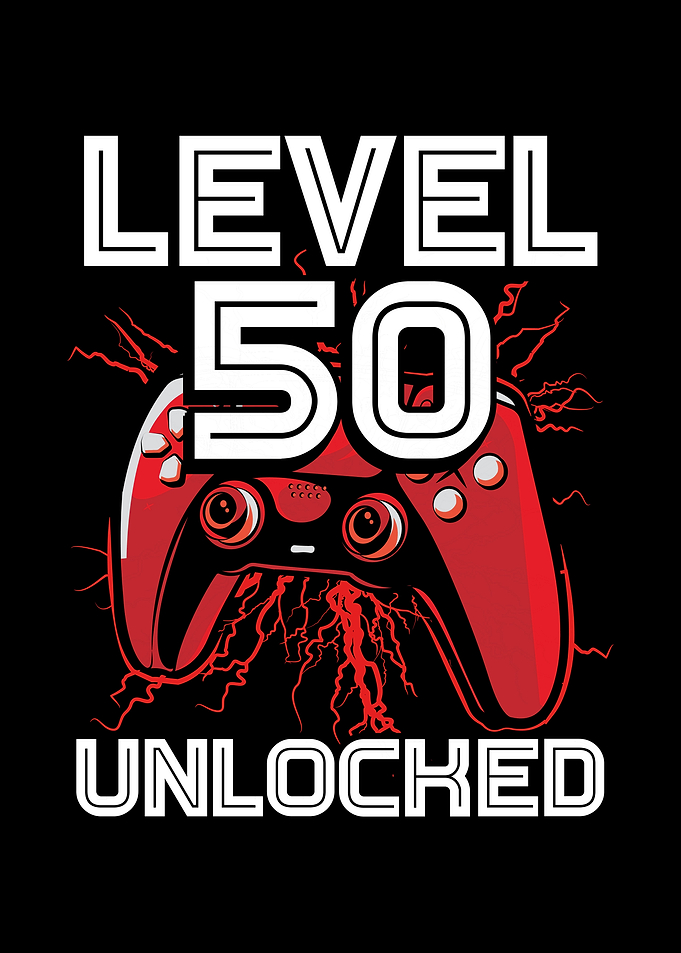 Gamer Level 50 birthday