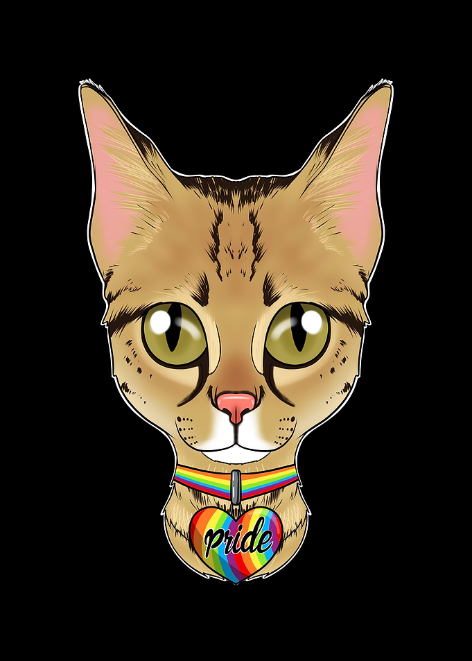 Savannah Cat LGBTQ Flag