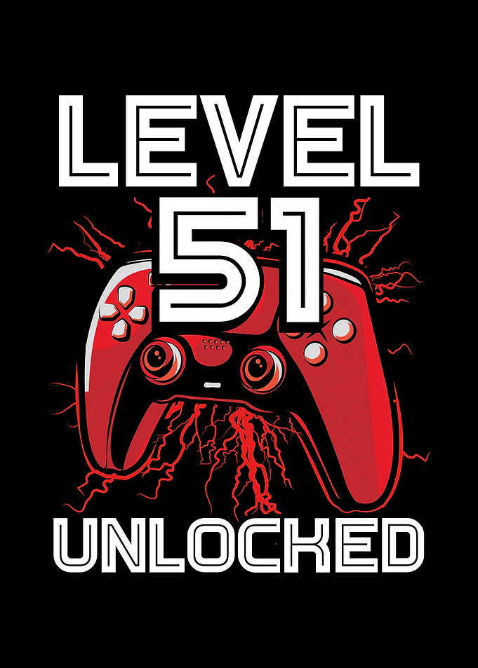 Gamer Level 51 birthday