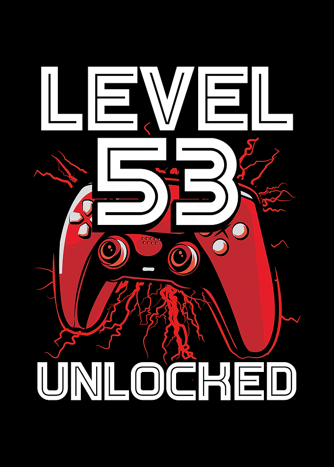 Gamer Level 53 birthday