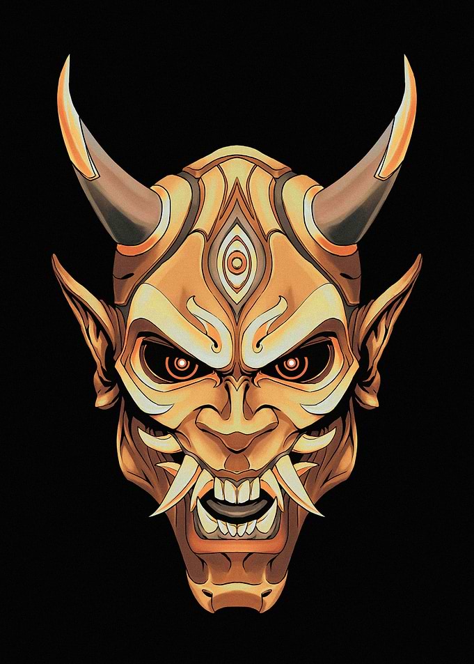 Golden Oni Mask