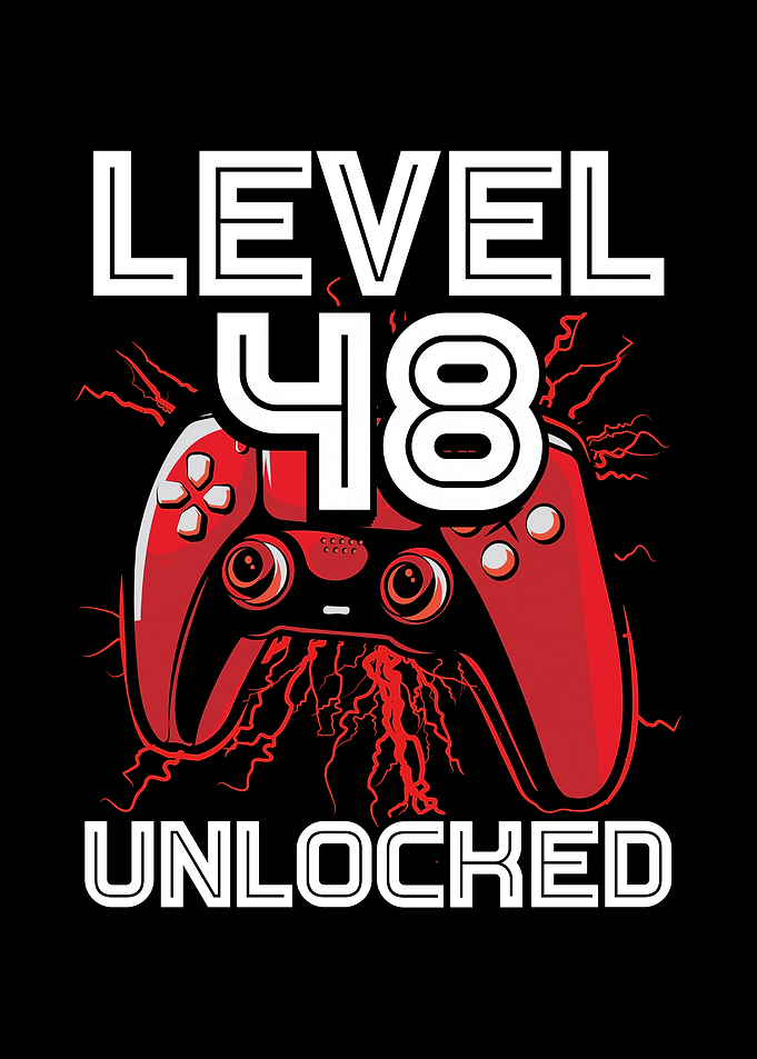 Gamer Level 48 birthday