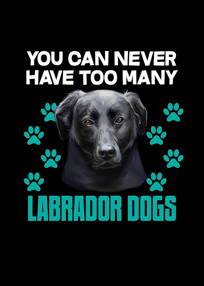 Funny Labrador Dog Head