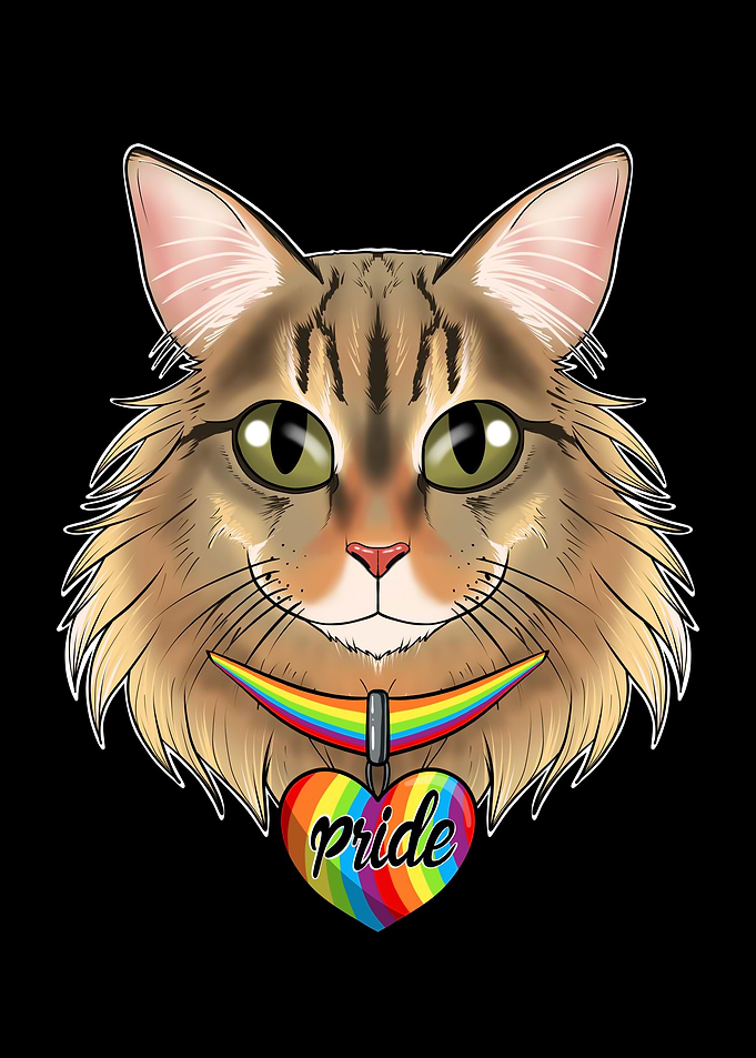 Siberian Cat LGBTQ Flag