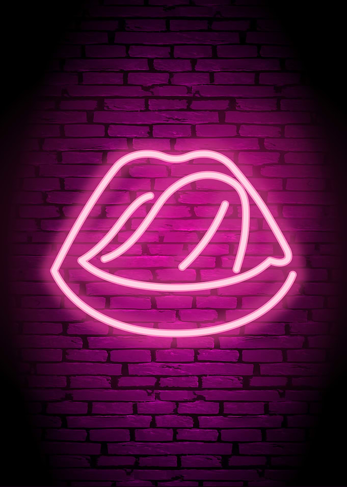 Neon Bar Aesthetic Lips