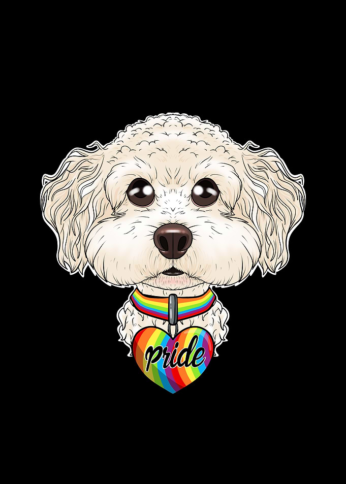 Bichon Frise LGBTQ Flag