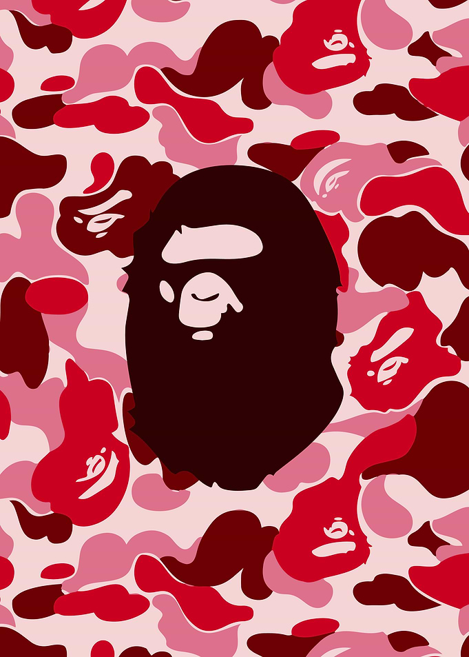 bape camo monkey hypebeast