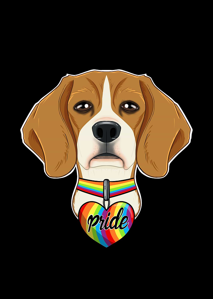 Beagle LGBTQ Flag I Gay