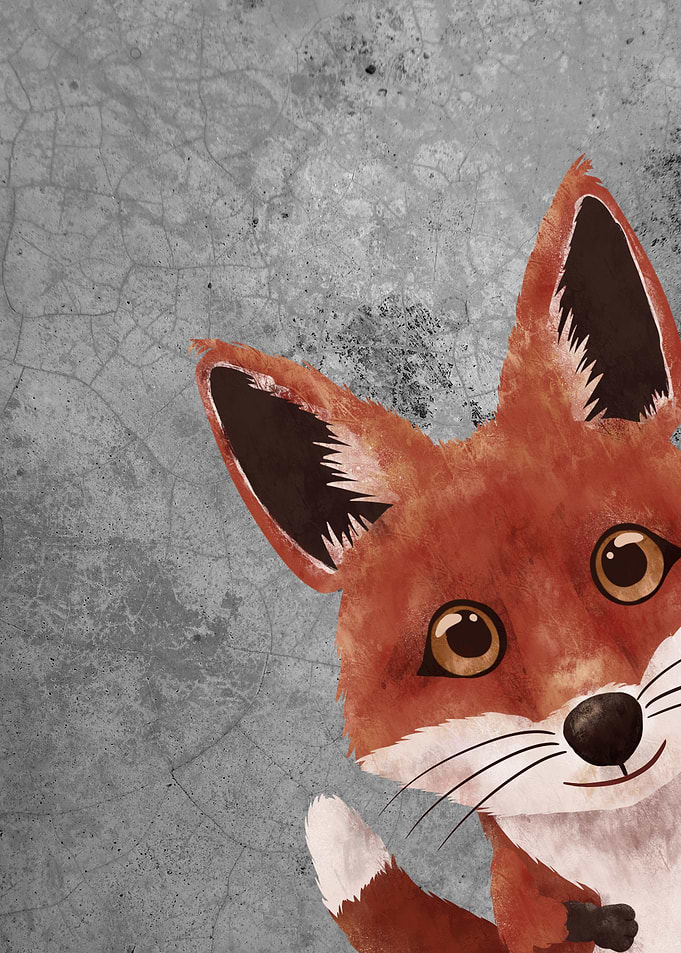 Funny Sneaky Fox