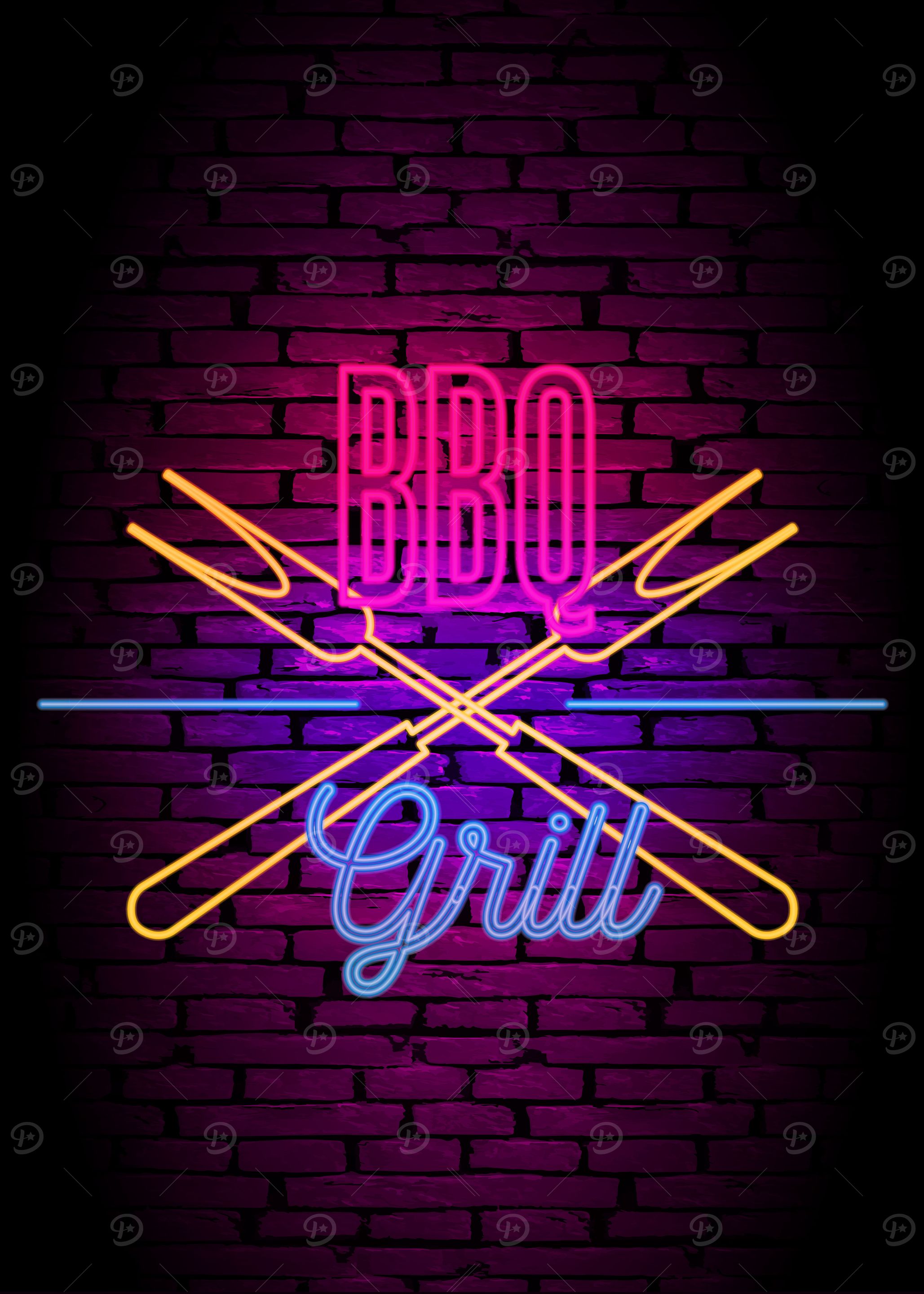 Neon Barbecue Sign
