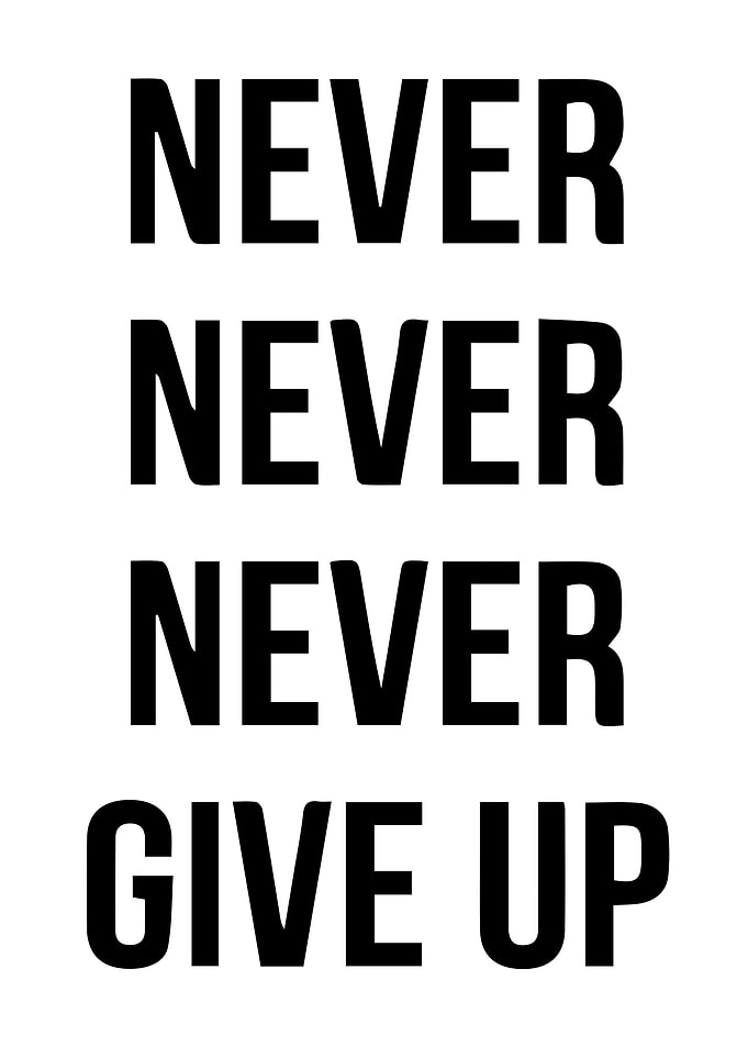 Never Give Up Motivationa
