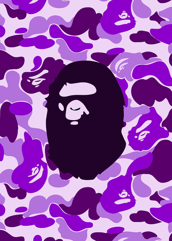 bape camo monkey hypebeast